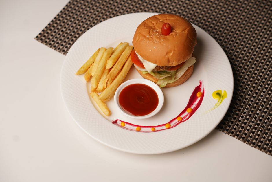 Masala Potato Cheese Burger at KAAFII Cafe Niwai
