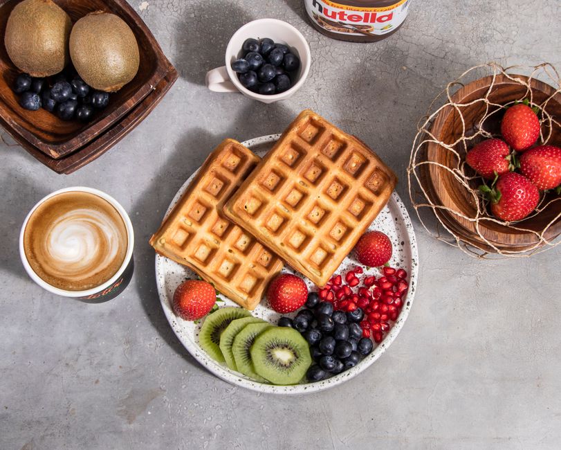 Nutella Waffle at KAAFII Cafe Niwai
